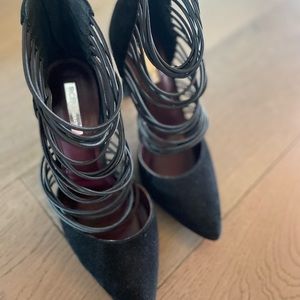 Black BCBG strappy heels. Size 9.